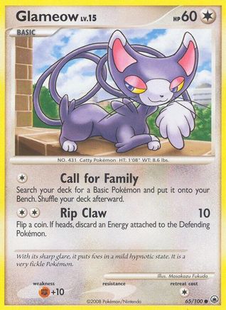 Glameow (65) Reverse Holofoil - Majestic Dawn