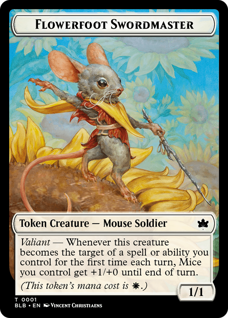 Rabbit // Flowerfoot Swordmaster Double-Sided Token [Bloomburrow Tokens] | Silver Goblin