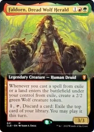 Faldorn, Dread Wolf Herald (Extended Art) [Commander Legends: Battle for Baldur's Gate] | Silver Goblin