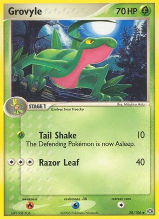 Grovyle (28/106) (Stamped) [EX: Emerald] | Silver Goblin