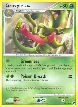 Grovyle (40/106) [Diamond & Pearl: Great Encounters] Reverse Holofoil