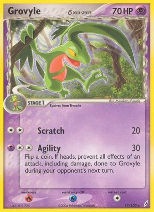 Grovyle (Delta Species) (19) Reverse Holofoil - Crystal Guardians