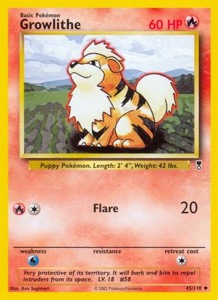 Growlithe (45) Reverse Holofoil - Legendary Collection