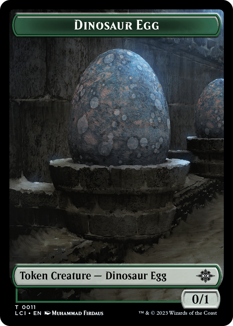 Dinosaur Egg // Dinosaur (0010) Double-Sided Token [The Lost Caverns of Ixalan Tokens] | Silver Goblin