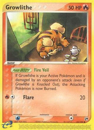 Growlithe (65/100) [EX: Sandstorm] | Silver Goblin