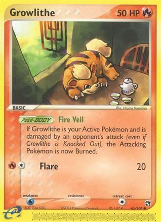 Growlithe (65) Reverse Holofoil - Sandstorm