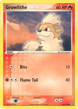 Growlithe (64) Reverse Holofoil - FireRed & LeafGreen