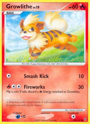Growlithe (108) Reverse Holofoil - Supreme Victors