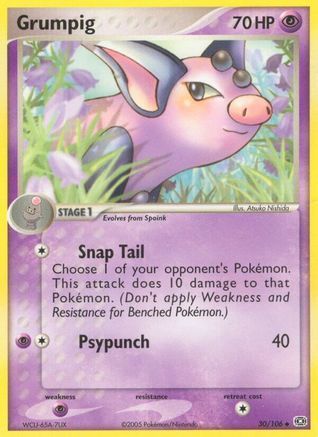 Grumpig - 030/106 (30) Reverse Holofoil - Emerald