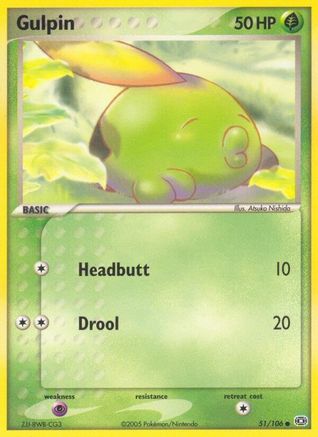 Gulpin (51) Reverse Holofoil - Emerald