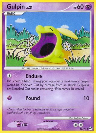 Gulpin (40/99) [Platinum: Arceus] Reverse Holofoil