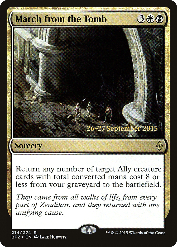 March from the Tomb (214s) Foil - Battle for Zendikar Promos