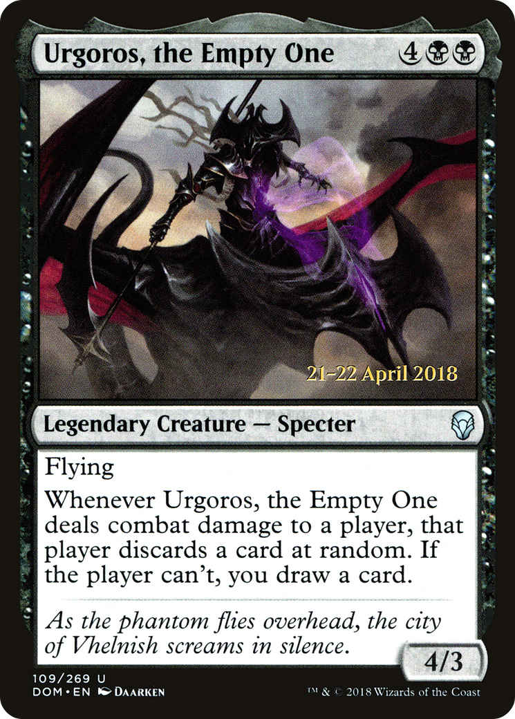 Urgoros, the Empty One [Dominaria Prerelease Promos] | Silver Goblin