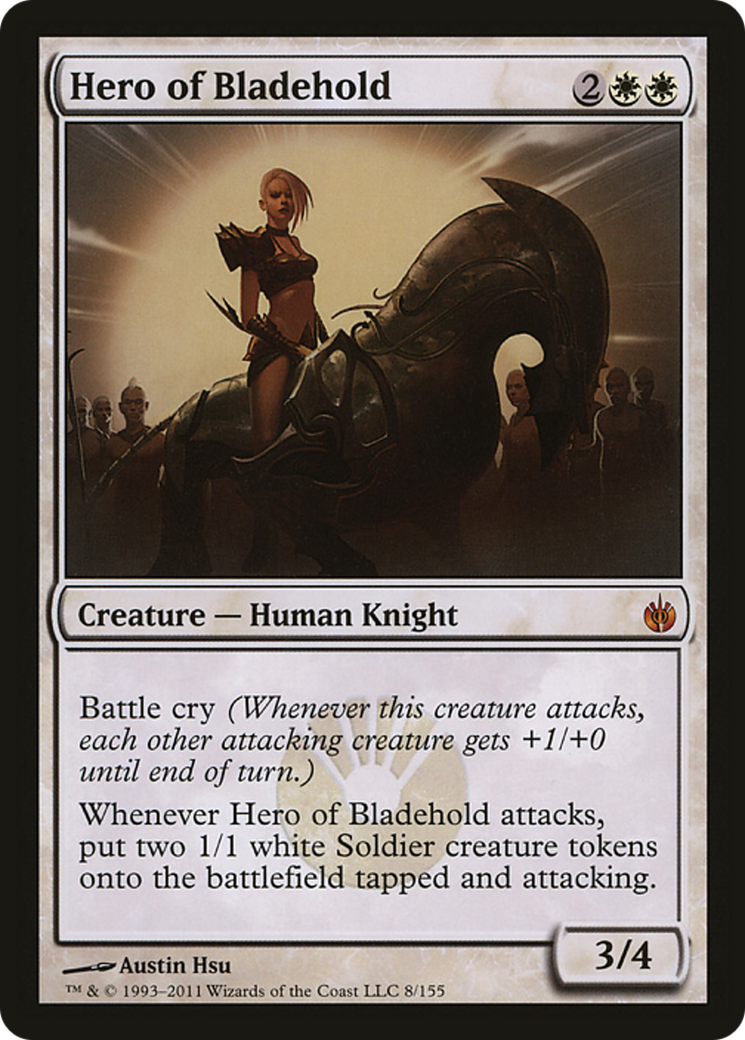 Hero of Bladehold (Mirrodin Besieged) (Oversized) [Oversize Cards] | Silver Goblin