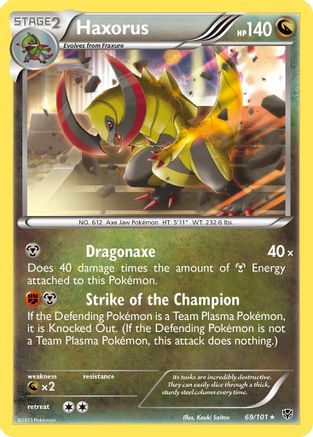 Haxorus (69) Reverse Holofoil - Plasma Blast