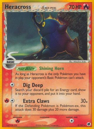 Heracross (Delta Species) (3) Reverse Holofoil - Dragon Frontiers