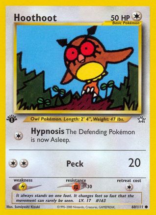 Hoothoot (60/111) [Neo Genesis 1st Edition] | Silver Goblin