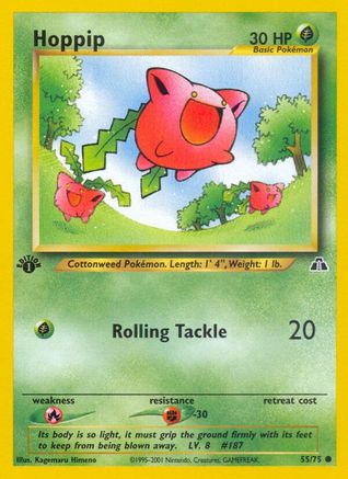Hoppip (55) 1st Edition - Neo Discovery