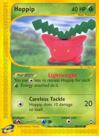 Hoppip (83) Reverse Holofoil - Aquapolis