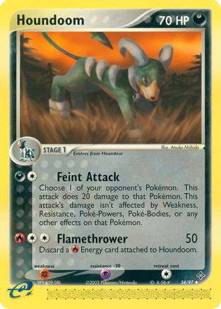 Houndoom (34/97) [EX: Dragon] Reverse Holofoil