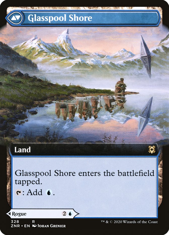 Glasspool Mimic // Glasspool Shore (Extended Art) [Zendikar Rising] Foil