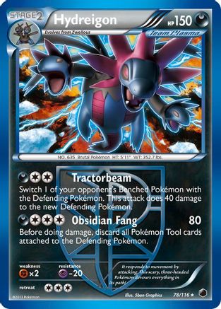 Hydreigon (78/116) [Black & White: Plasma Freeze] Reverse Holofoil