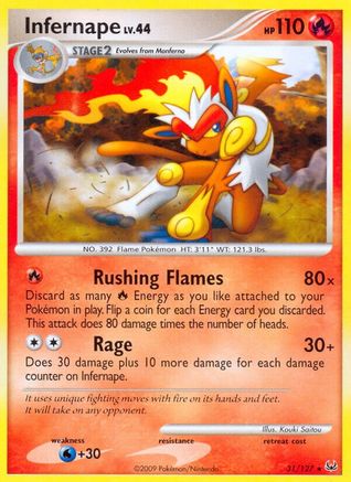 Infernape (31) Reverse Holofoil - Platinum