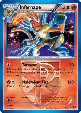 Infernape (Team Plasma) (17) Reverse Holofoil - Plasma Storm