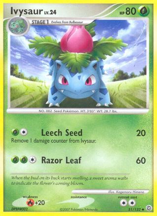 Ivysaur (51) Reverse Holofoil - Secret Wonders