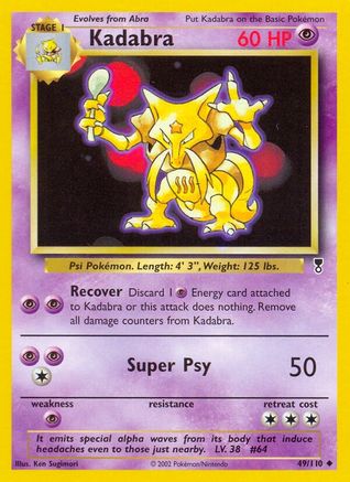 Kadabra (49) Reverse Holofoil - Legendary Collection