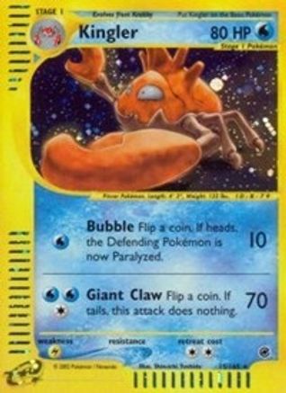 Kingler (15) (15) Reverse Holofoil - Expedition