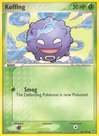 Koffing (62) Reverse Holofoil - Deoxys