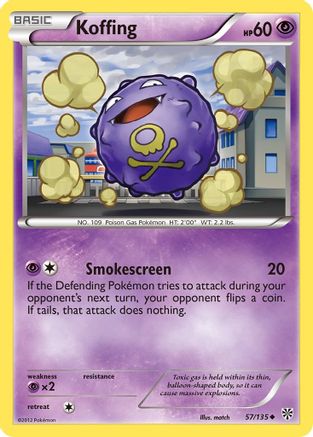 Koffing (57) Reverse Holofoil - Plasma Storm