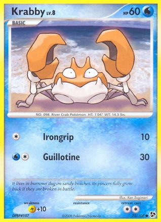 Krabby (75) Reverse Holofoil - Great Encounters
