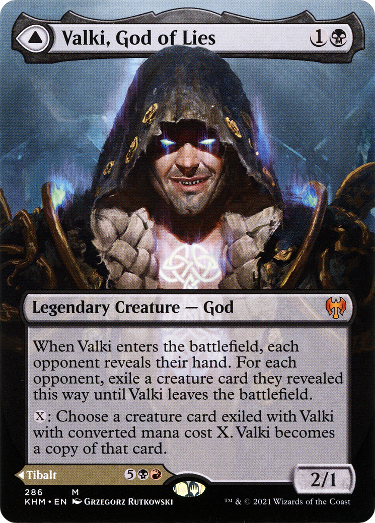 Valki, God of Lies // Tibalt, Cosmic Impostor (Borderless) [Kaldheim] | Silver Goblin