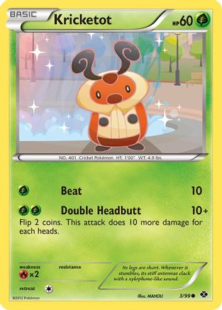 Kricketot (3) Reverse Holofoil - Next Destinies