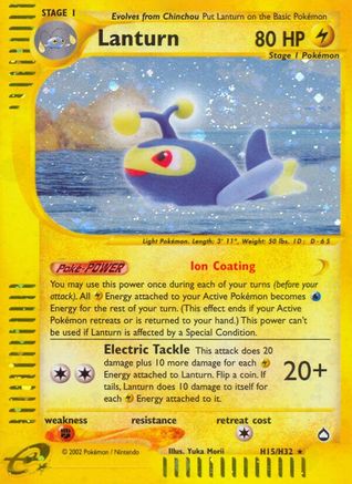 Lanturn (H15/H32) [Aquapolis] Reverse Holofoil