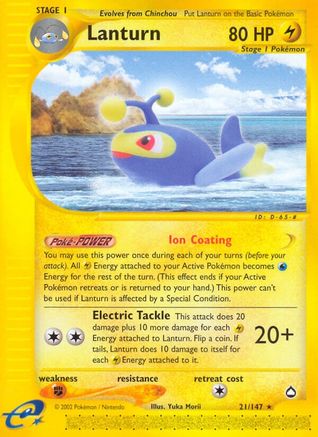 Lanturn (21/147) [Aquapolis] Reverse Holofoil