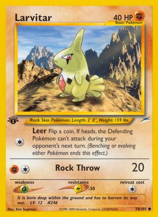 Larvitar (70/105) [Neo Destiny 1st Edition] | Silver Goblin