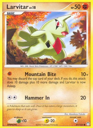 Larvitar (87) Reverse Holofoil - Mysterious Treasures