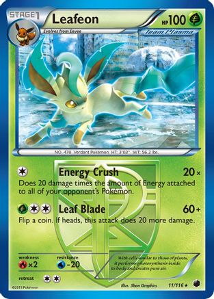Leafeon (Team Plasma) (11) Reverse Holofoil - Plasma Freeze