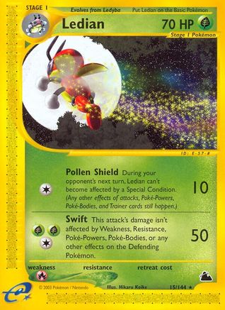 Ledian (15) (15) Reverse Holofoil - Skyridge