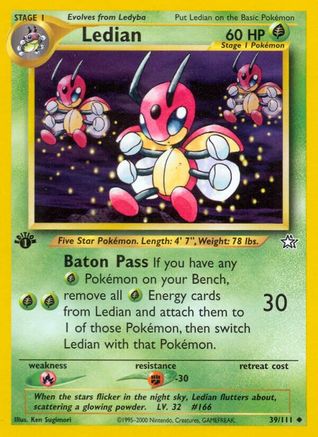 Ledian (39/111) [Neo Genesis 1st Edition] | Silver Goblin