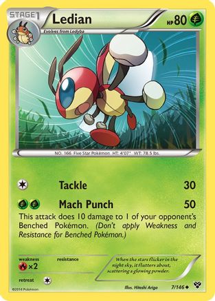 Ledian (7) Reverse Holofoil - XY Base Set