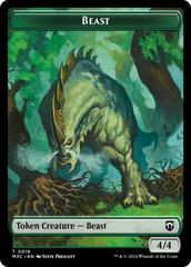 Elephant (Ripple Foil) // Beast (0016) Double-Sided Token [Modern Horizons 3 Commander Tokens] | Silver Goblin