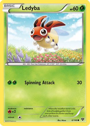 Ledyba (6) Reverse Holofoil - XY Base Set