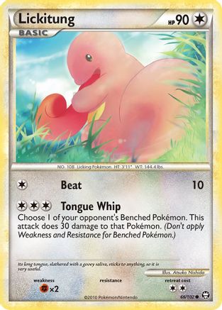 Lickitung (66/102) [HeartGold & SoulSilver: Triumphant] Reverse Holofoil