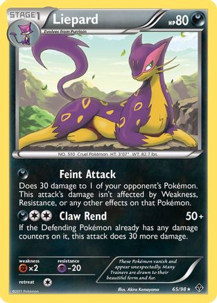 Liepard (65/98) [Black & White: Emerging Powers] Reverse Holofoil