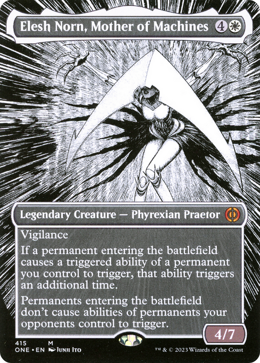 Elesh Norn, Mother of Machines (Borderless Manga) [Phyrexia: All Will Be One] Foil