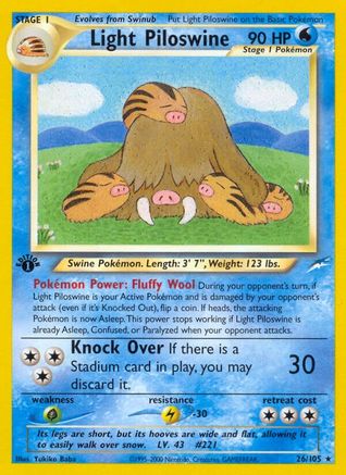 Light Piloswine (26) 1st Edition - Neo Destiny